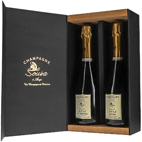 2er-Kiste Cuvée Caudalies "Avize" & "Le Mesnil" Grand Cru 2012 2x750ml – De Sousa