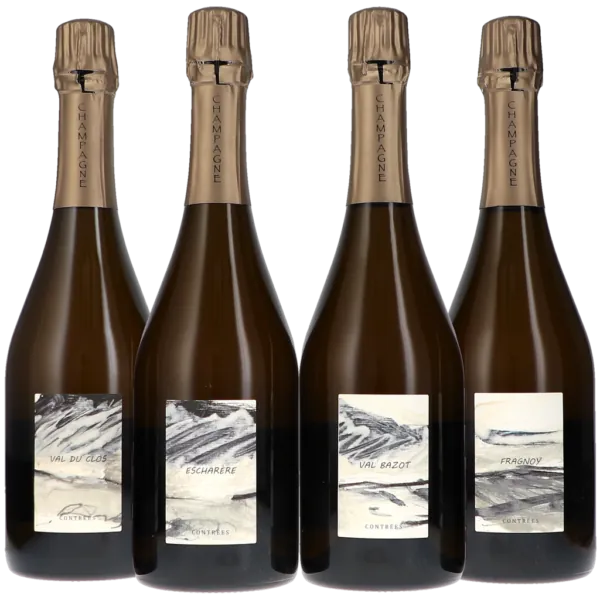 Contrées 4x750ml BdN Brut Nature: Fragnoy, Val Bazot, Escharère, Val du Clos 2010 – Olivier Horiot